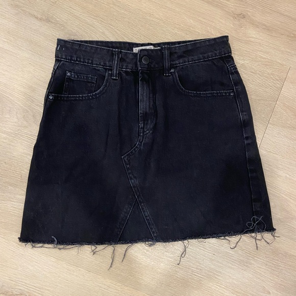 Black Denim Skirt - Picture 3 of 3